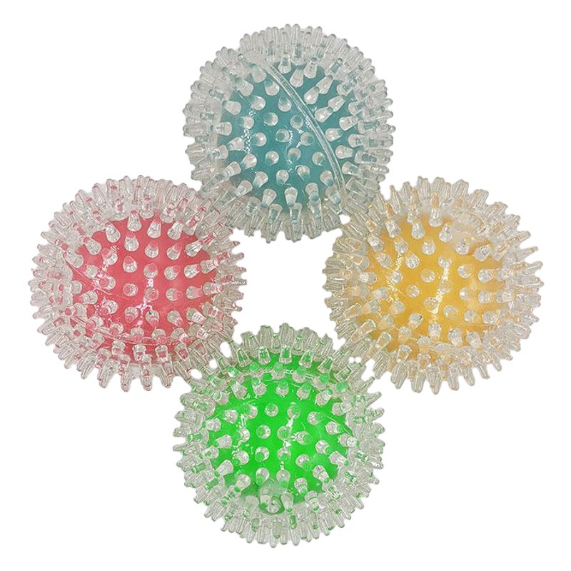 Suministro directo de fábrica nueva Bola de juguete vinilo luminoso sonido resistente a la mordedura TPR bola para mascotas perro interactivo gato juguete al por mayor