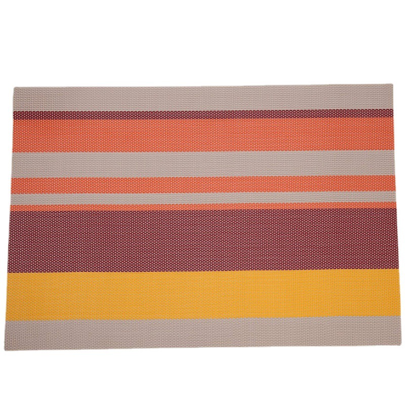 Estilo nórdico a rayas de PVC placemat Teslin estera de mesa posavasos estera de la placa lavable aislamiento térmico antideslizante estera al por mayor