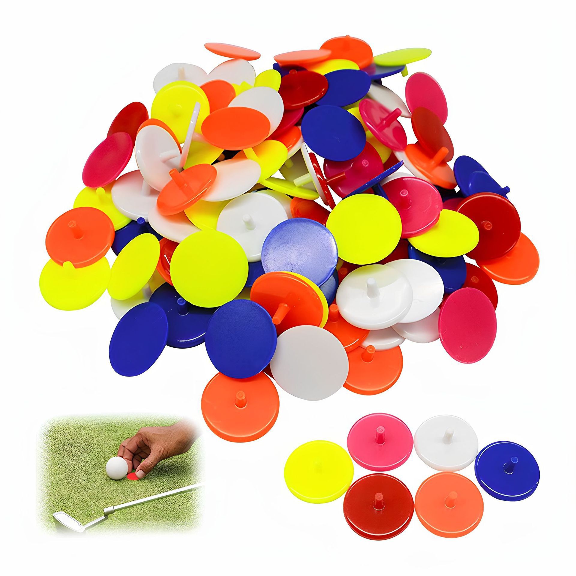 Factory Direct Sales Golf Marker Golf Ball Mark Mark Plastic Nail Ball Mark Golf Accessories