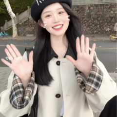 白色短款风衣外套女2025秋季新款小个子休闲高级感外套日系韩系新