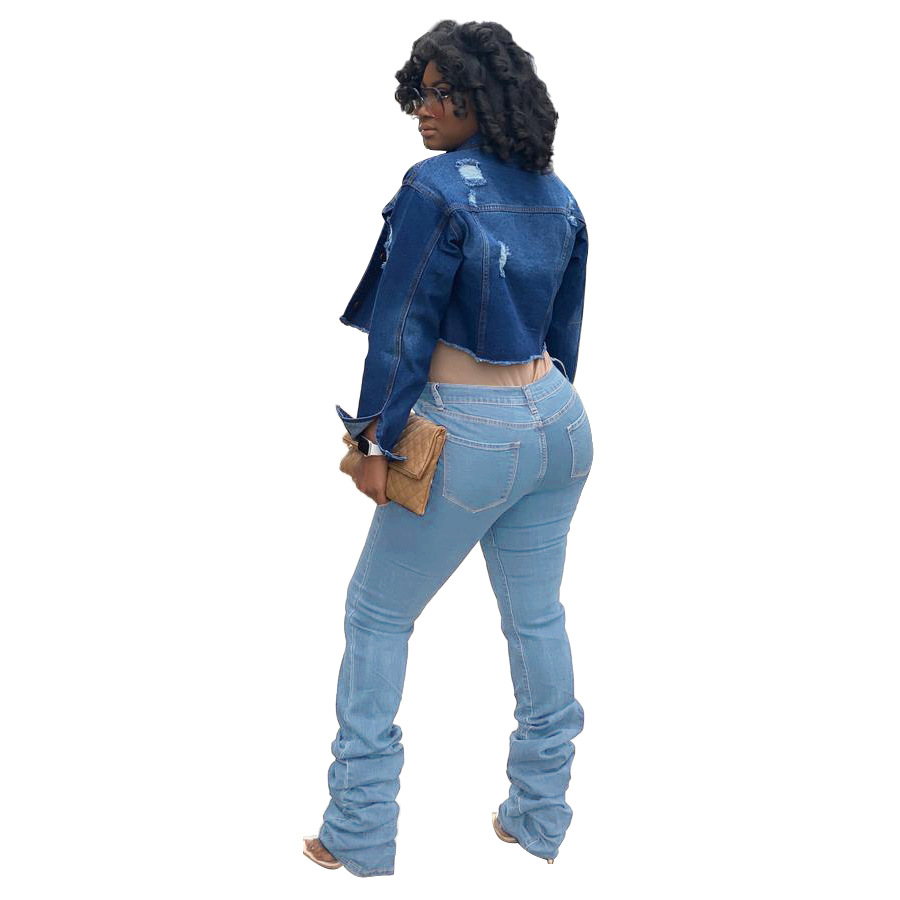 women s high waist slim camouflage denim pants nihaostyles wholesale clothing NSWL78429