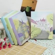 日韩新品笔记本文具 小清新彩页精装本 街道花园 手帐本