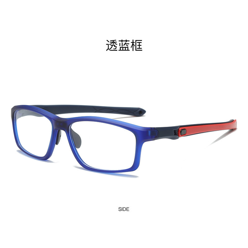 Marco de gafas deportivas colección TR90 anti-deslizante para hombres y mujeres, gafas de luz plana, gafas juveniles anti-luz azul