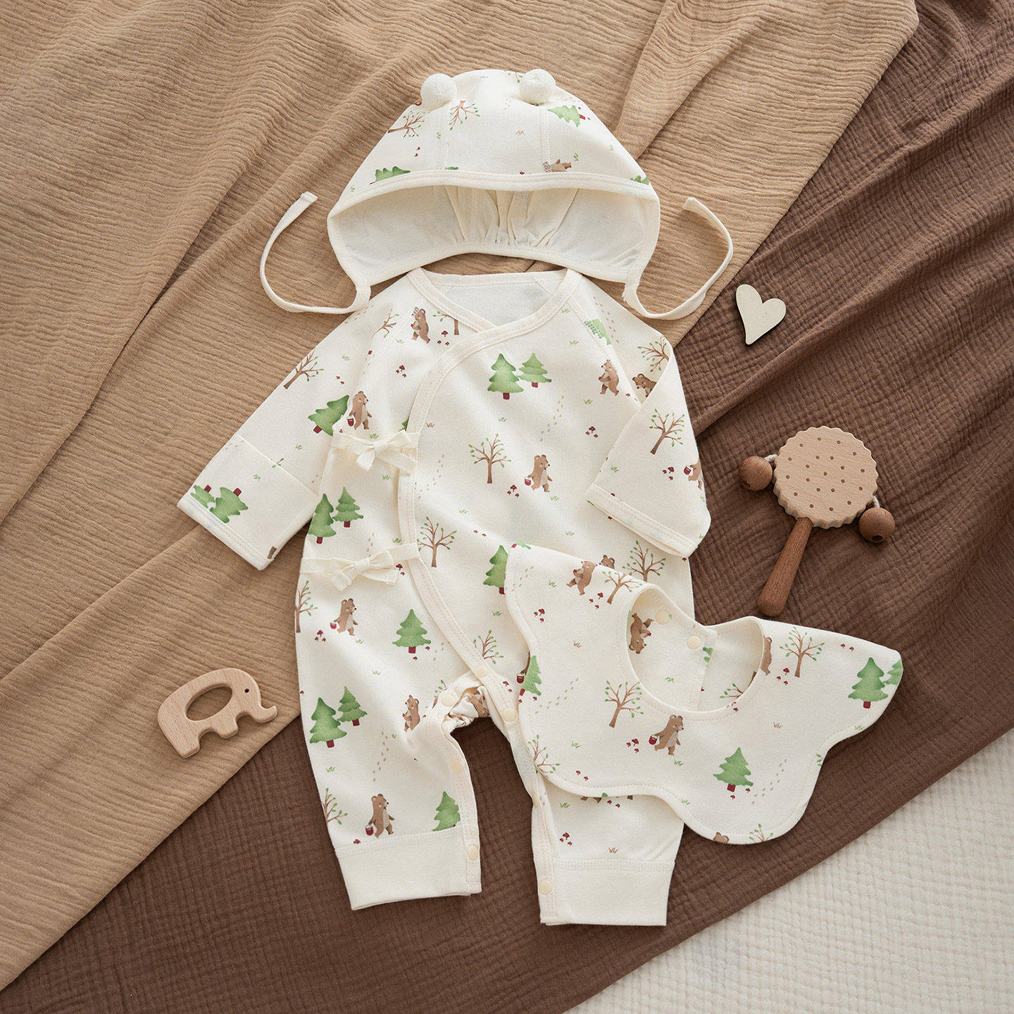 Ropa de monje de base de primavera y verano Clase A bebé bebé de algodón de una pieza traje de protección del vientre deshuesado de algodón para recién nacidos