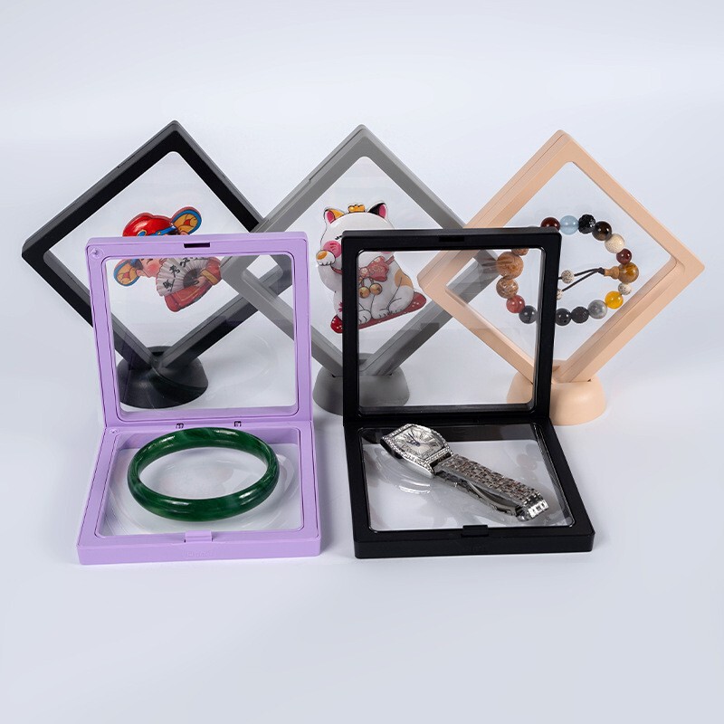 Transparent Suspended Film Box Dust-Proof Storage Box Multi-Color Jewelry Storage Display Packaging Box Jewelry Box