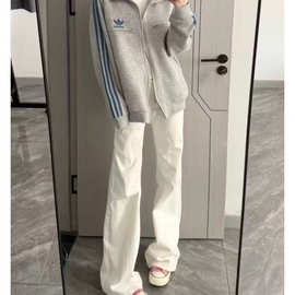 美式高街辣妹低腰微喇牛仔裤女2026新款显瘦显高百搭遮胯拖地裤子