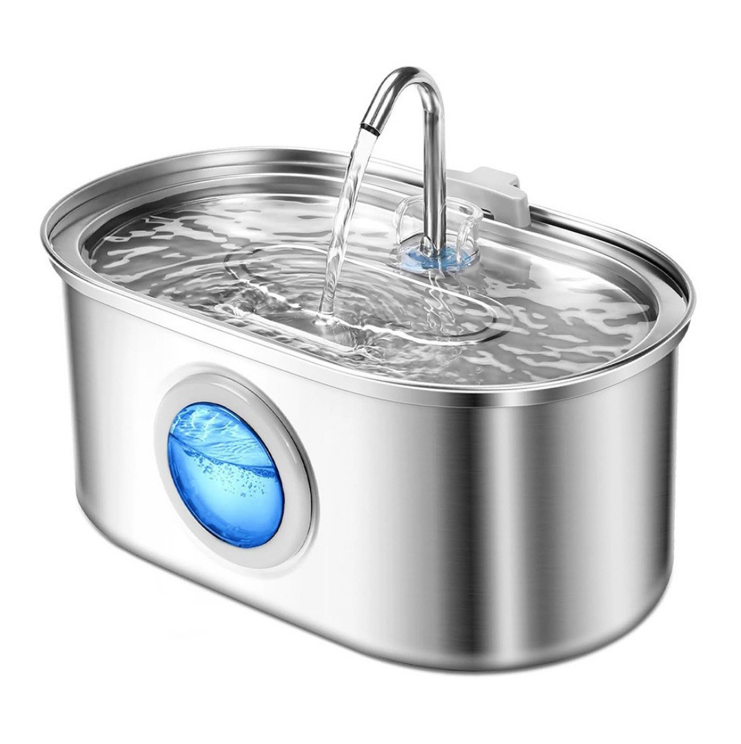 Fábrica directa de gatos de acero inoxidable alimentador de agua inteligente para mascotas filtración automática circulación de agua viva beber agua