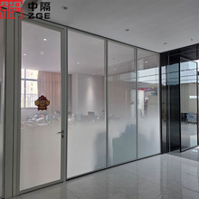 双玻百叶玻璃隔断办公室高隔断成品隔断铝合金隔断办公隔墙厂家