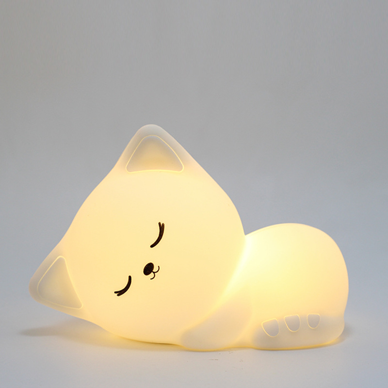 Conejo transfronterizo de silicona lámpara de noche lámpara de dormitorio cabezal de cama para dormir atmósfera de regalo de cumpleaños para niños lámpara de escritorio para dormir
