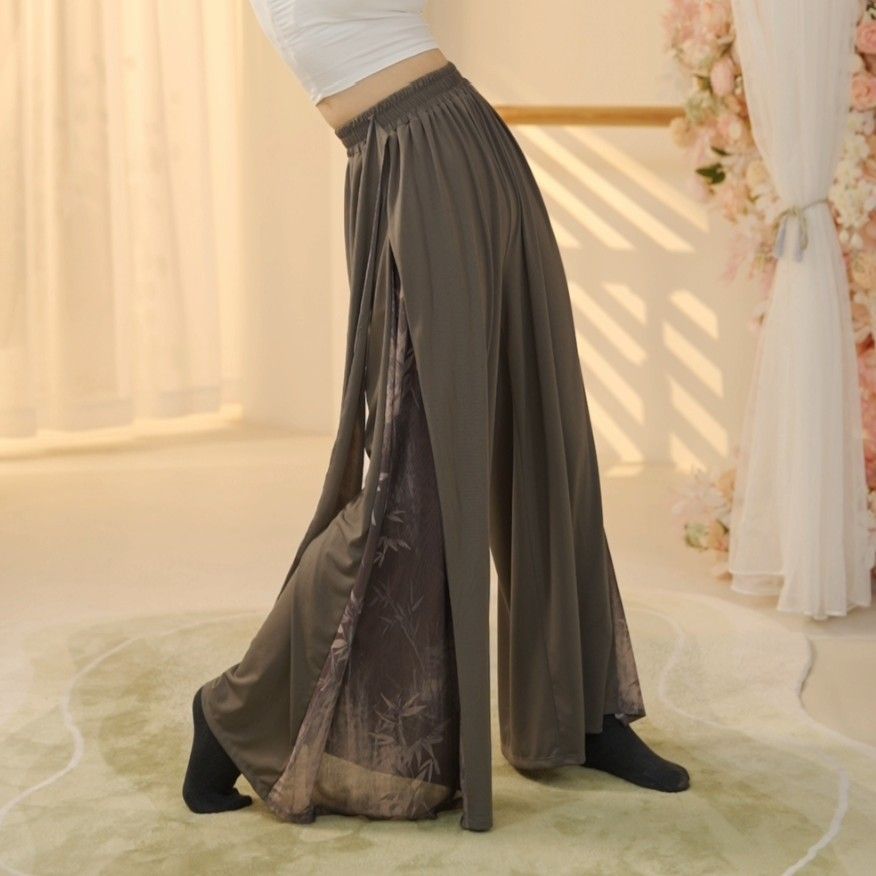 Classical Dance Clothing Chinese Dance Adult Women's Elegant Loose Wide-Leg Dance Pants Modern Dance Performance Clothing Dance Pants