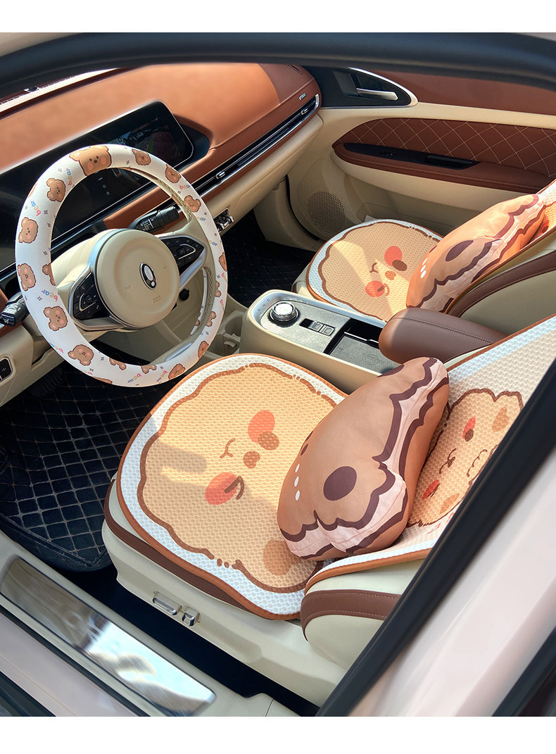 【Special Clearance Price】Car Seat Cushions, All-Season Seat Covers, Summer Breathable Backrest, Headrest, Lumbar Support, and Floor Mats