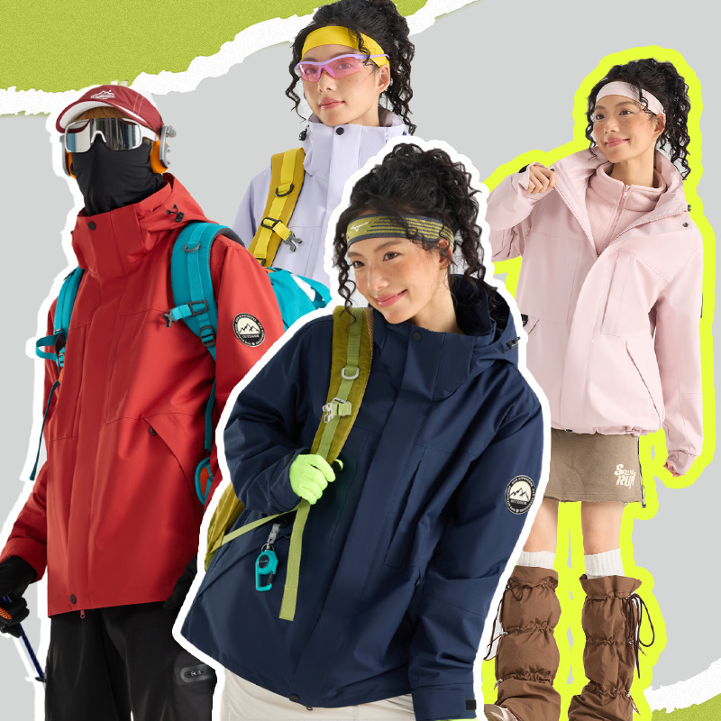 Travel Three-In-One Jacket Detachable Men's and Women's Autumn and Winter Two-Piece Waterproof Windproof Warm Jacket Outer