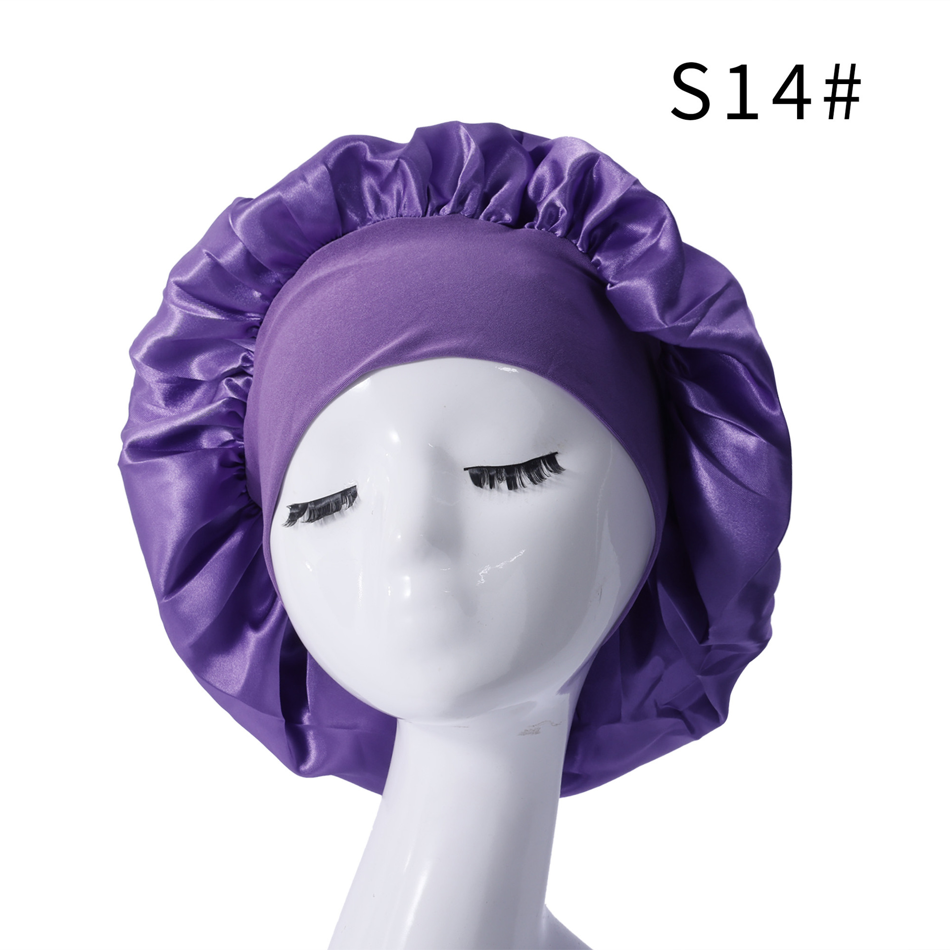 Europa y América clásica sombrero de baño de color sólido adulto transfronterizo moda transfronterizo satén amplio sombrero de dormir damas quimioterapia cuidado del cabello