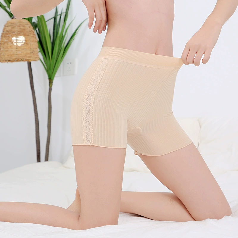 Летние вертикальные тройные штаны из модала, облегающие хлопковые шорты с защитой от ходьбы, облегающие бедра и верхняя одежда, в Корейском стиле