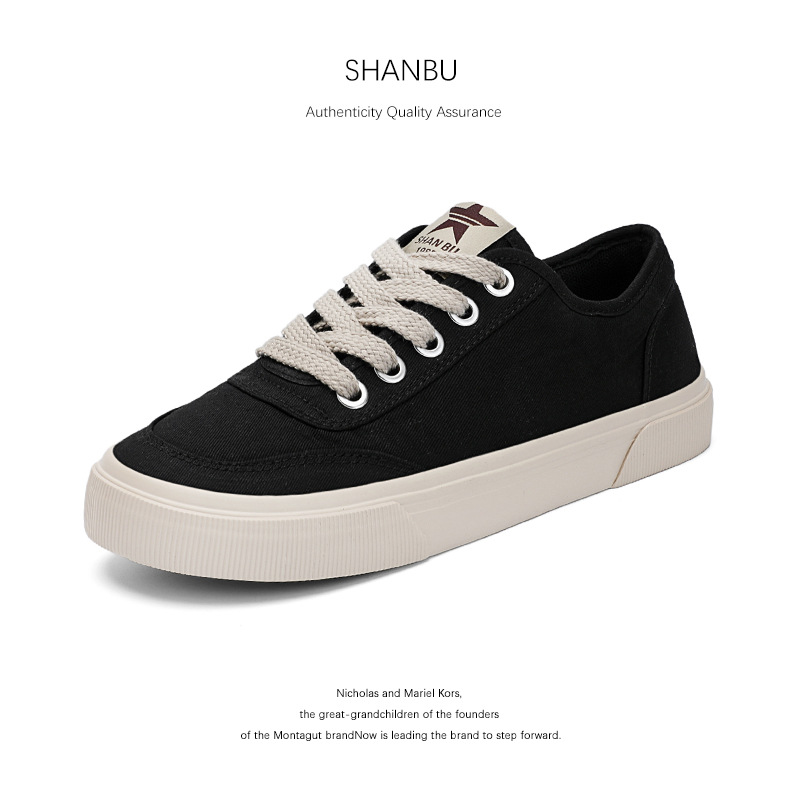 25819 Flash Step Spring New Men's Shoes Fashionable Versatile Trendy Casual Cloth Shoes Low-Top Lace-Up Comfortable Sneakers for Men