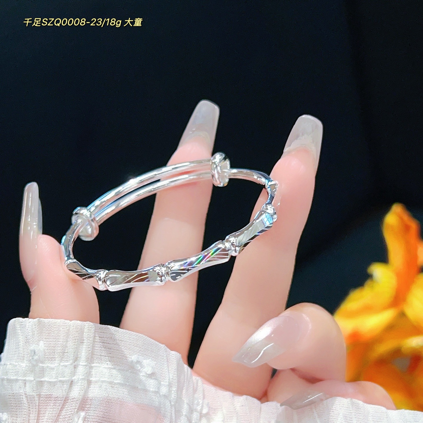 Bowknot niños grandes 999 pulseras de plata esterlina niñas niños estudiantes de primaria joyería de plata niña pulsera de plata individual