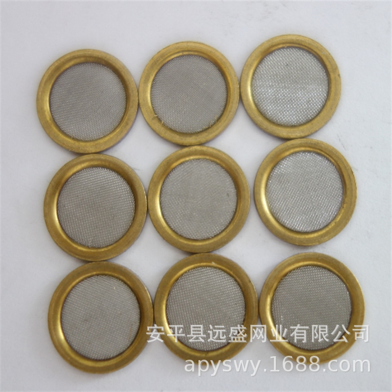 厂家直供304不锈钢黄铜包边滤片 不锈钢外径10.6/15cm过滤网片