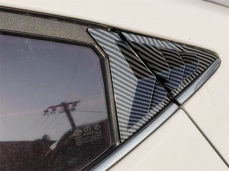 Suitable for Hyundai Langdong Rear Triangular Window Blinds Carbon Fiber Modified Exterior Car Decoration Parts Mustang Style Door