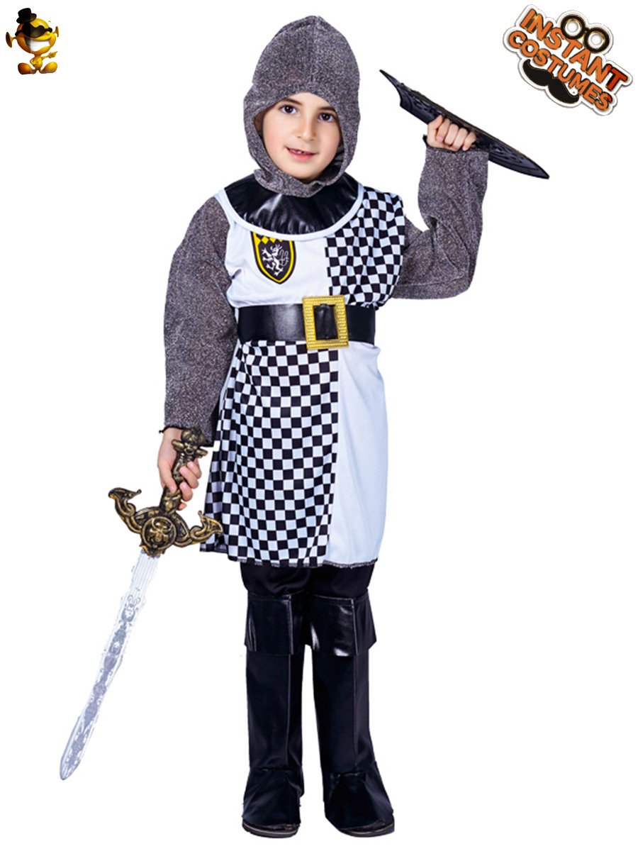 Halloween niños cruzado Guerrero traje niños europeos medio mundo Samurai trajes de traje de rol