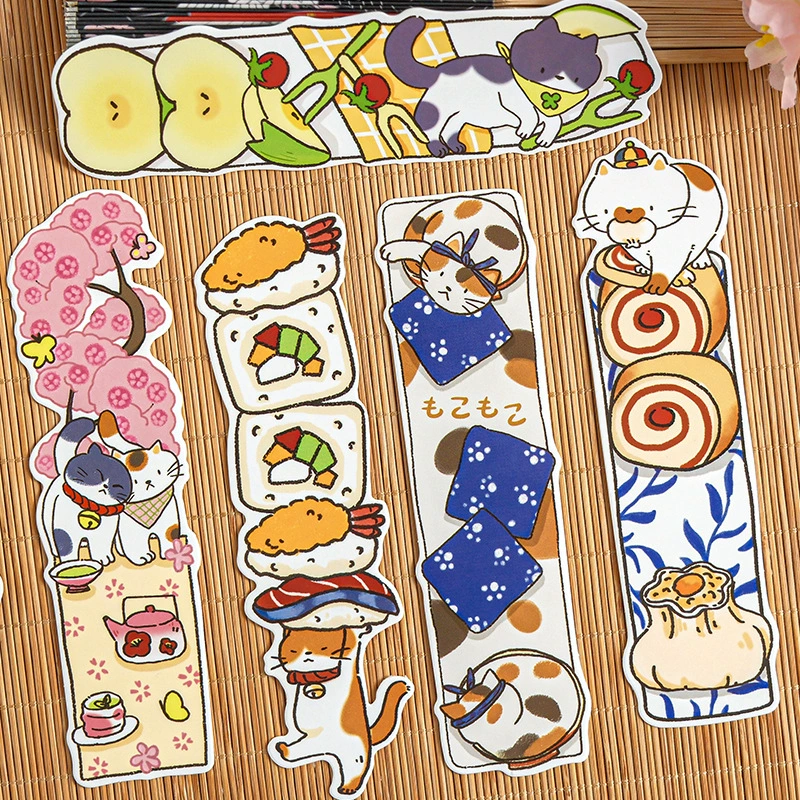 沐染 Cute reading for students, cards, nail decoration, cat