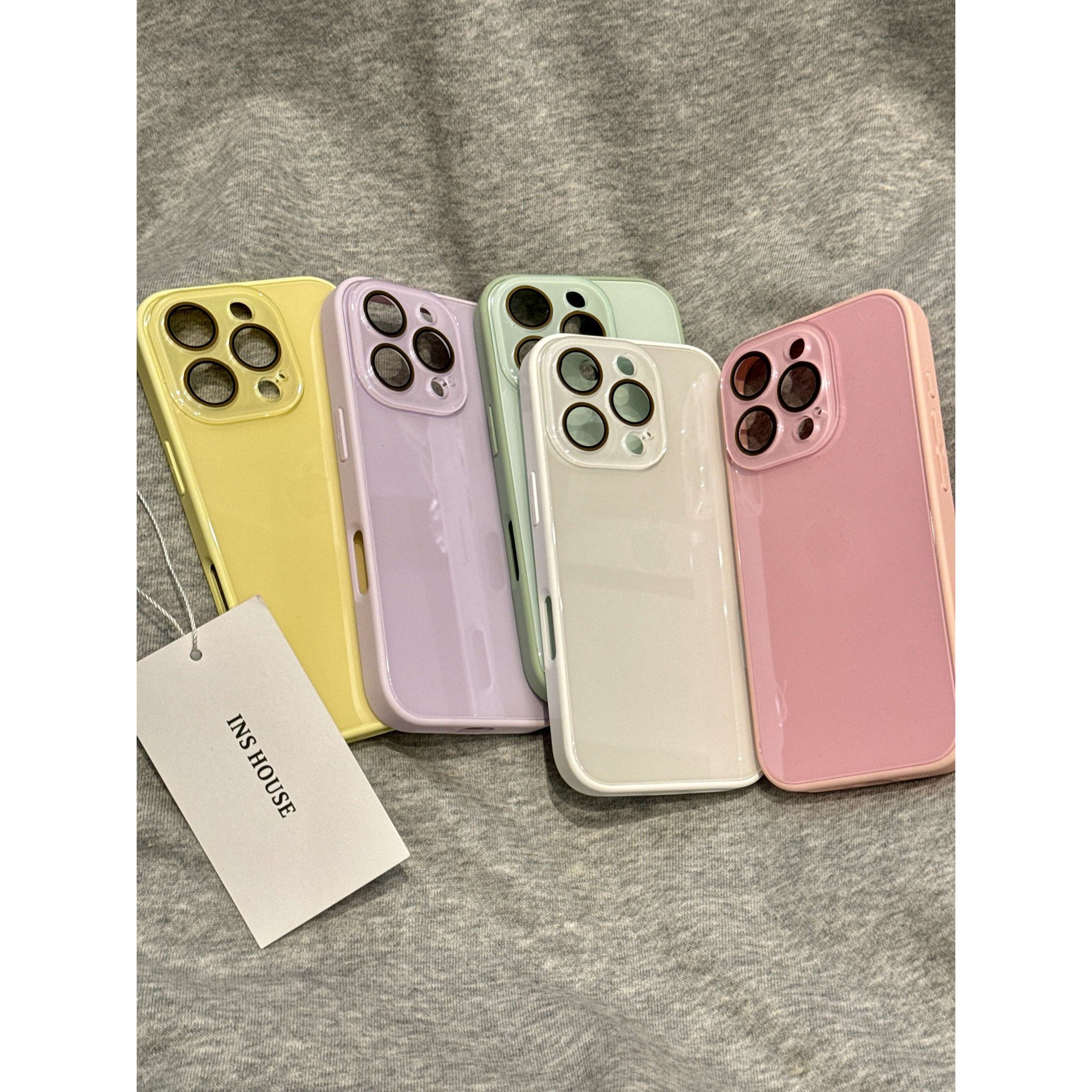 Korean-style Ins Clear Candy-colored Lens Protector Suitable For IPhone 16 Pro Max And 15 Phone Case_voghion.com