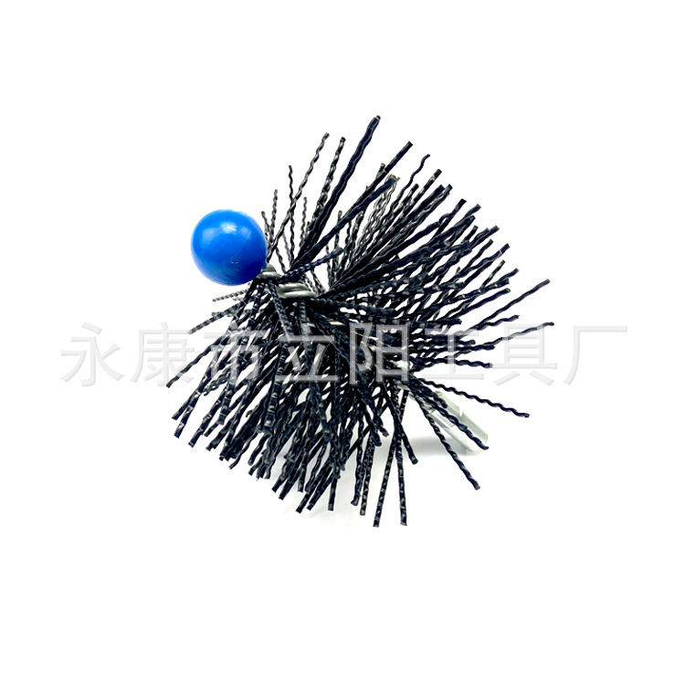 Aliexpress Cross-Border Platform Hot-Selling Plastic Wavy Wire Chimney Cleaning Brush with Ball, Pipe Brush Tool