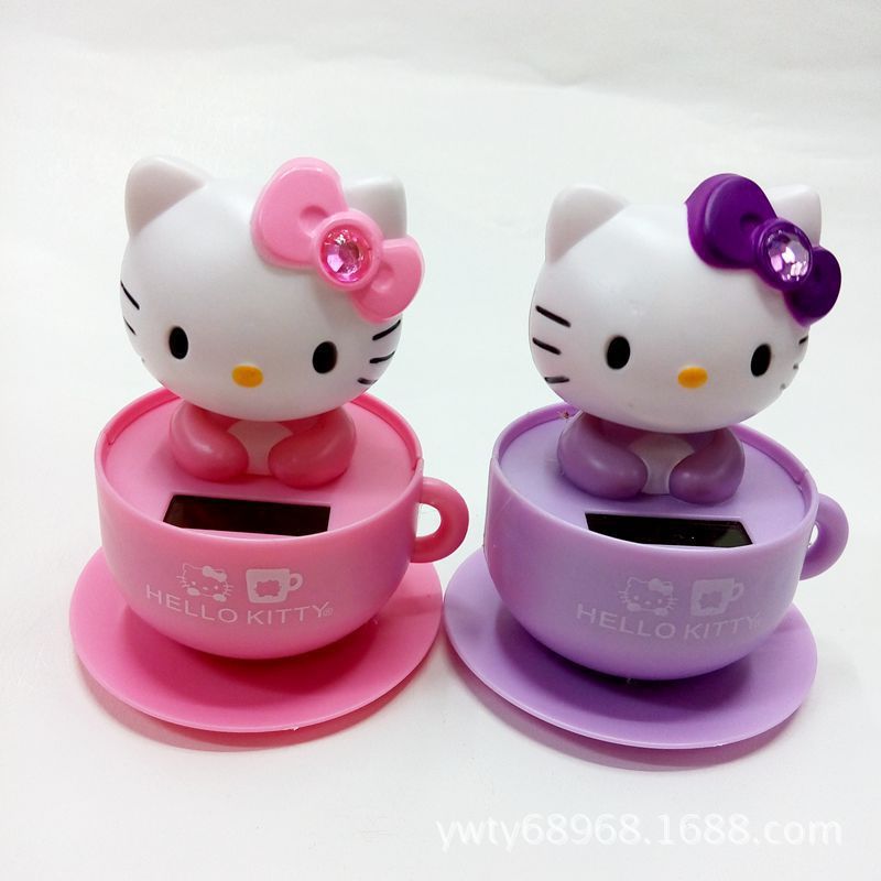 ソーラー人形 リラックマ カー用品 車の装飾品 かわいい首振りコーヒーカップ人形装飾 KT|undefined
