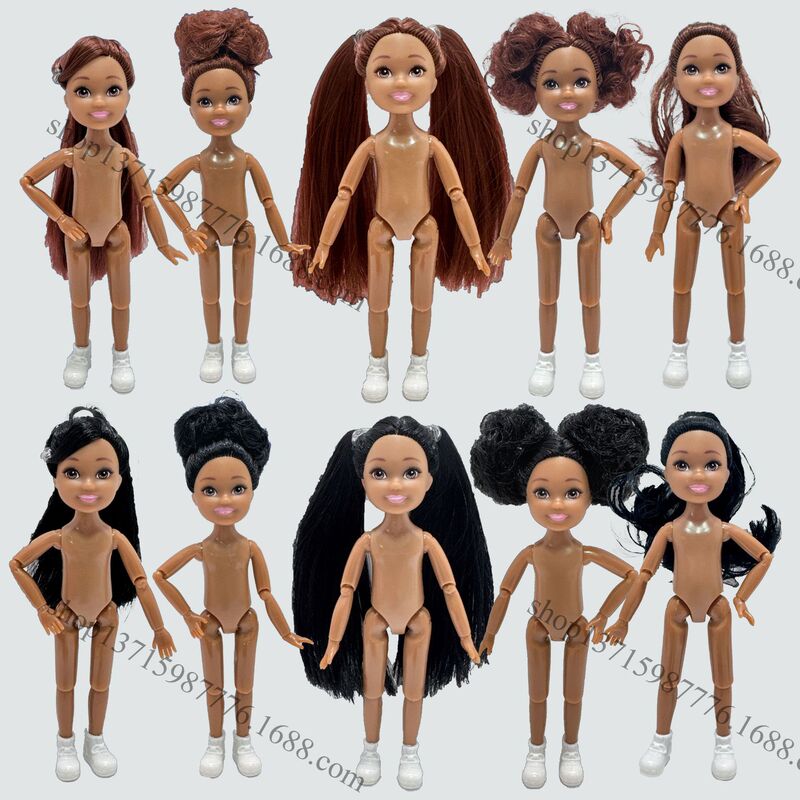 Cross-Border Hot Sale 5inch Xiaokaili Body 14.5cm Various Body Dolls Male and Female Doll Ornaments Black Girl
