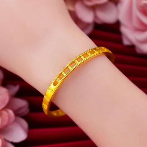 Vietnamese sand gold fortune abacus open bracelet brass gold-plated women's fashion wishful abacus open bracelet bracelet