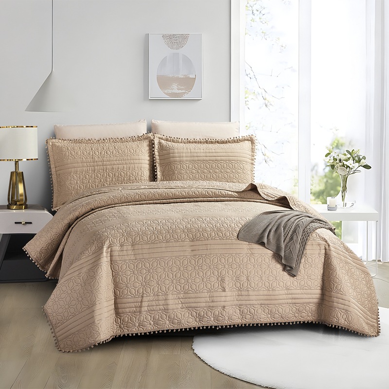 Cross-border Three-piece Cover Set, 3D Ultrasonic Bed Sheet, Wholesale By Design, Foreign Trade Bedding And Home_voghion.com