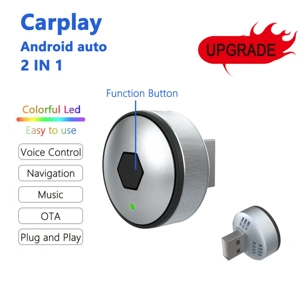 Cross-border one-click switching new carplay box Android two-in-one box wireless adapter for in-car connectivity
