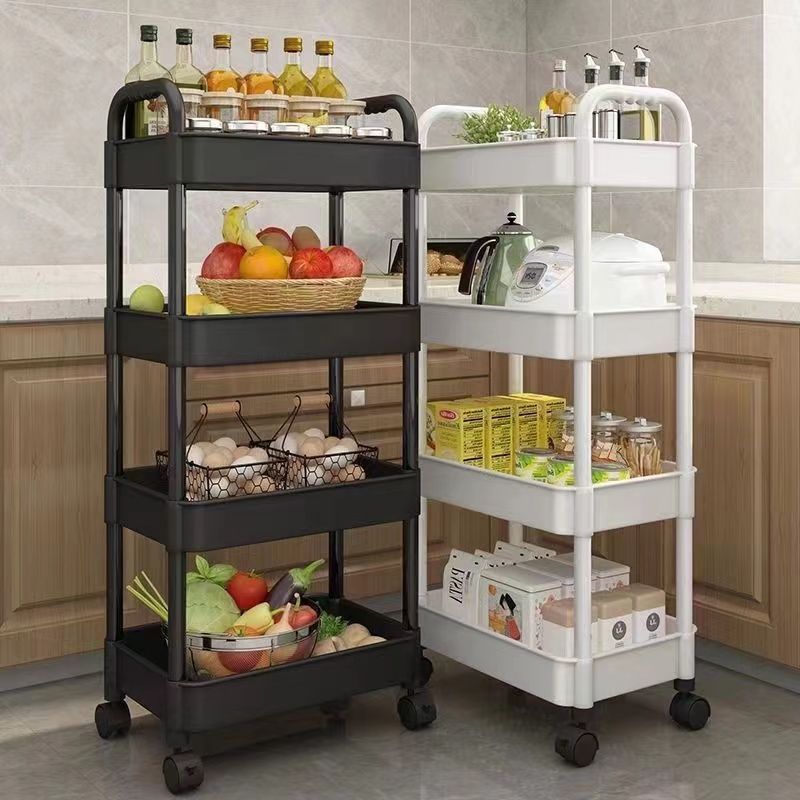 Trolley storage rack kitchen floor-stand...