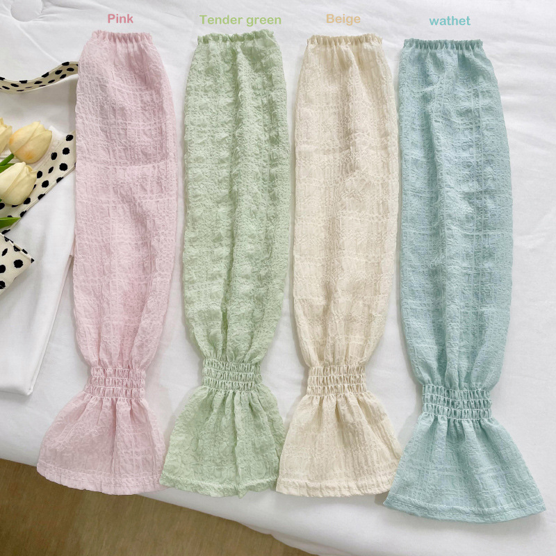 Ice Silk oversleeve verano de las Mujeres Nuevo todo partido campana manga brazo protección hielo manga suelta brazo protección transpirable guantes de protección solar