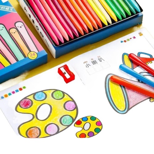 36 color crayons, non-dirty hands, kindergarten oil pastels, 24 colors, non-sticky, baby washable, factory wholesale