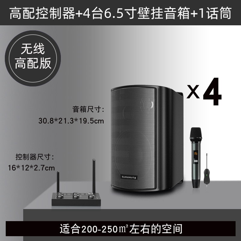 壁挂无线音响店铺舞蹈教室餐厅健身房会议室商用音箱组合套装|undefined