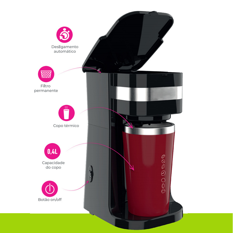 Hogar pequeño goteo máquina de café americano