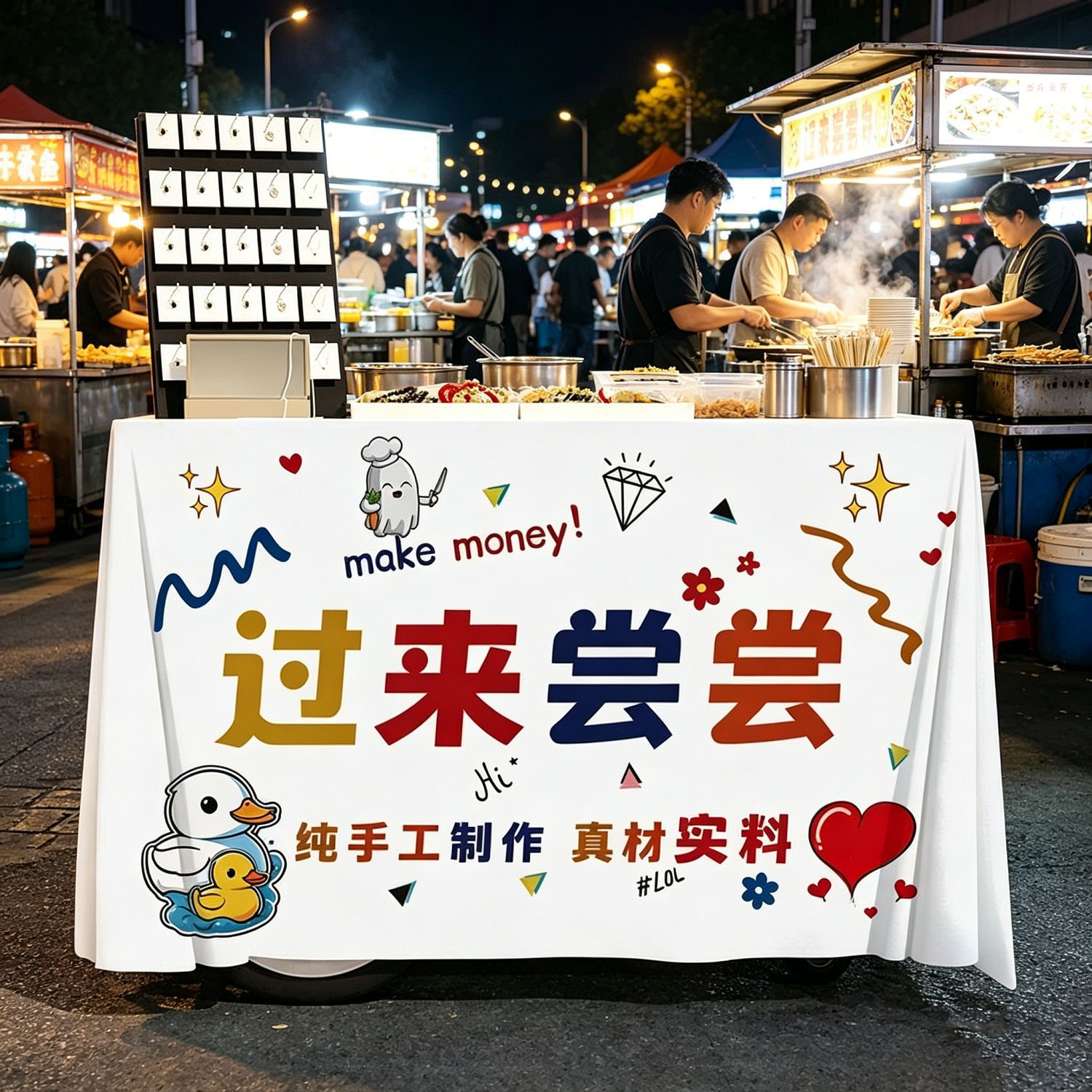 摆摊大麦过来尝尝