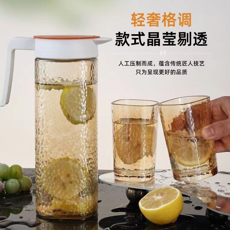 With a forged pattern teapot