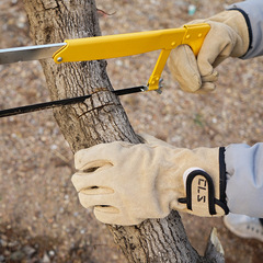 Outdoor camping BBQ fire-grilling cowhide heat-resistant insulated thickened wear-resistant labor protection gloves