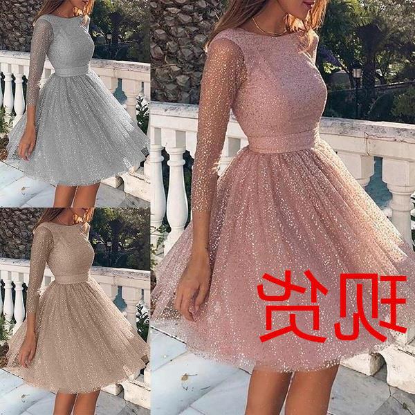 Women Fashion Long Sleeve dress High Waist Evening Dress Cocktail Dress Women Fashion Costume Plus Size
