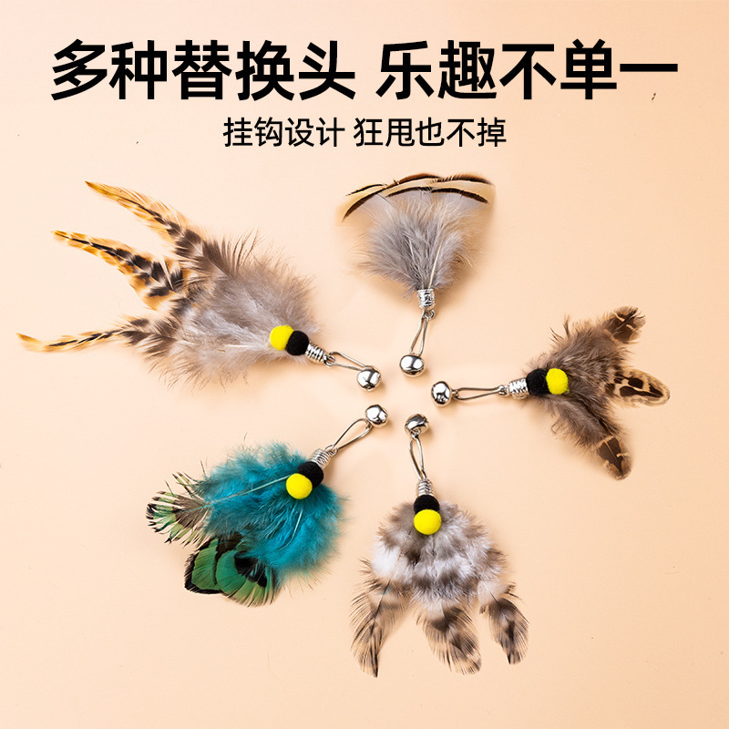 CFA赛级逗猫棒长杆猫玩具逗猫羽毛替换头幼猫小猫咪自嗨解闷神器|undefined
