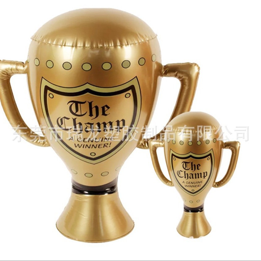 工厂PVC充气奖杯奖牌仿真冠军奖杯模型互动充气玩具礼品道具