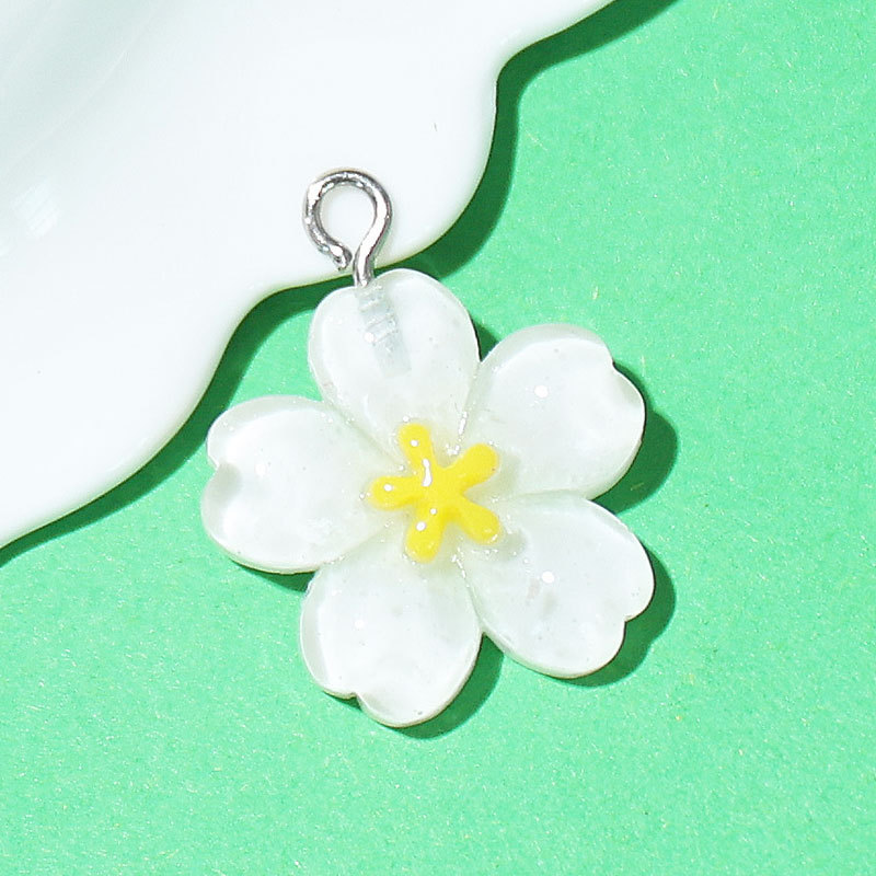 小清新冰透彩色樱花树脂配件   DIY材料水杯冰箱贴手机壳鞋花配件|undefined