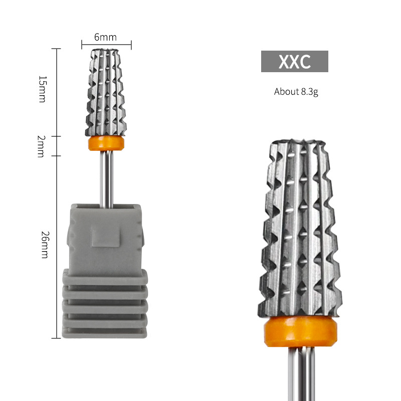 Nueva manicura cinco en uno de acero de tungsteno de molienda de la cabeza rápida de esmalte de uñas Gel removedor exfoliante izquierda y derecha universal de cinco en uno