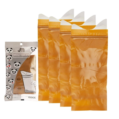 Car Urination Artifact Self-driving Travel On-board emergency urine bag - gold-four-packs