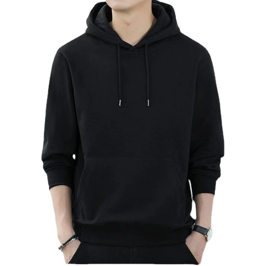 Осенне-зимний свитер с капюшоном, мужской модный УТЕПЛЕННЫЙ ТОП на флисовой подкладке в Корейском стиле, Свободный теплый топ для студентов, Повседневная рубашка для подростков