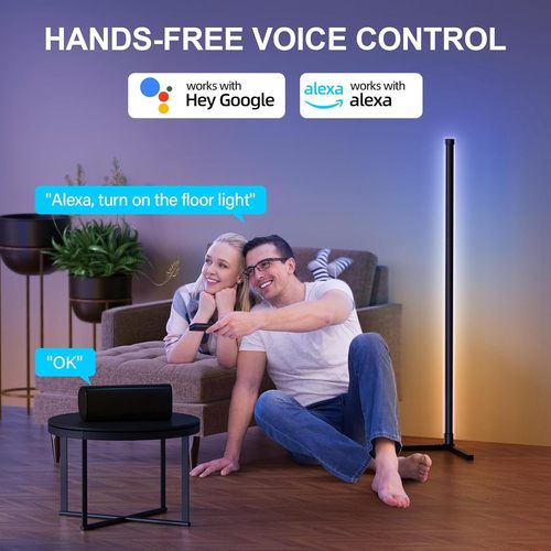 Floor lamp RGB fantasy color living room bedroom atmosphere WIFI Bluetooth corner lamp corner music rhythm pickup lamp