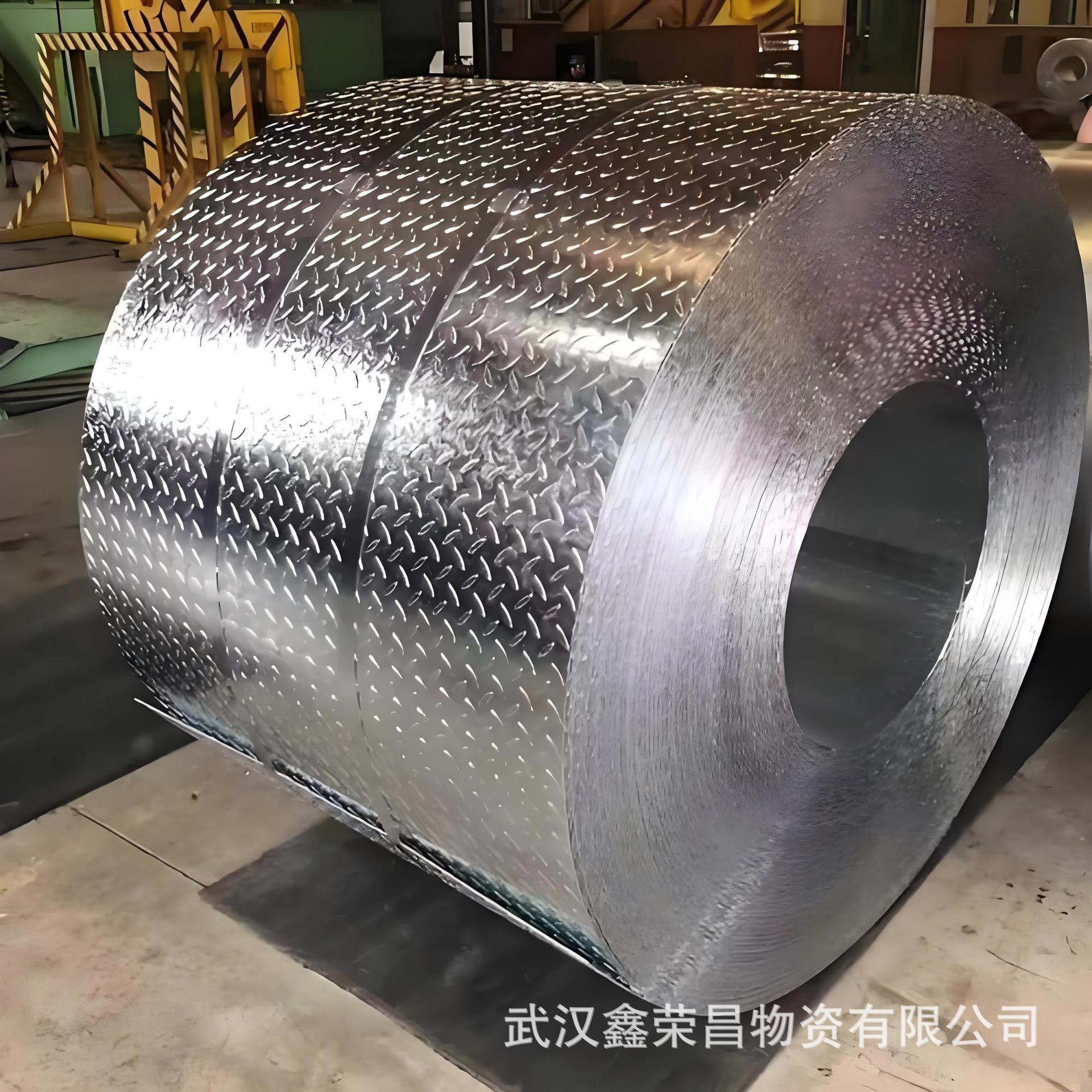 武汉镀锌花纹卷0.3-4*1000/1250/1500*C武汉仓镀锌花纹板现货速发