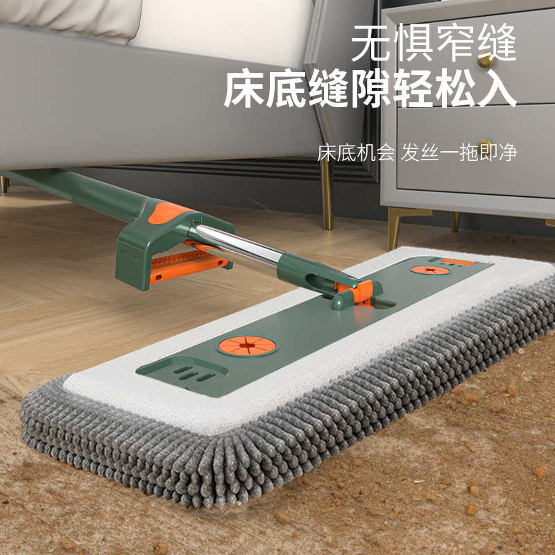 【跨境大爆款】雪尼尔免手洗平板拖把干湿两用家用一拖净拖布墩布|undefined