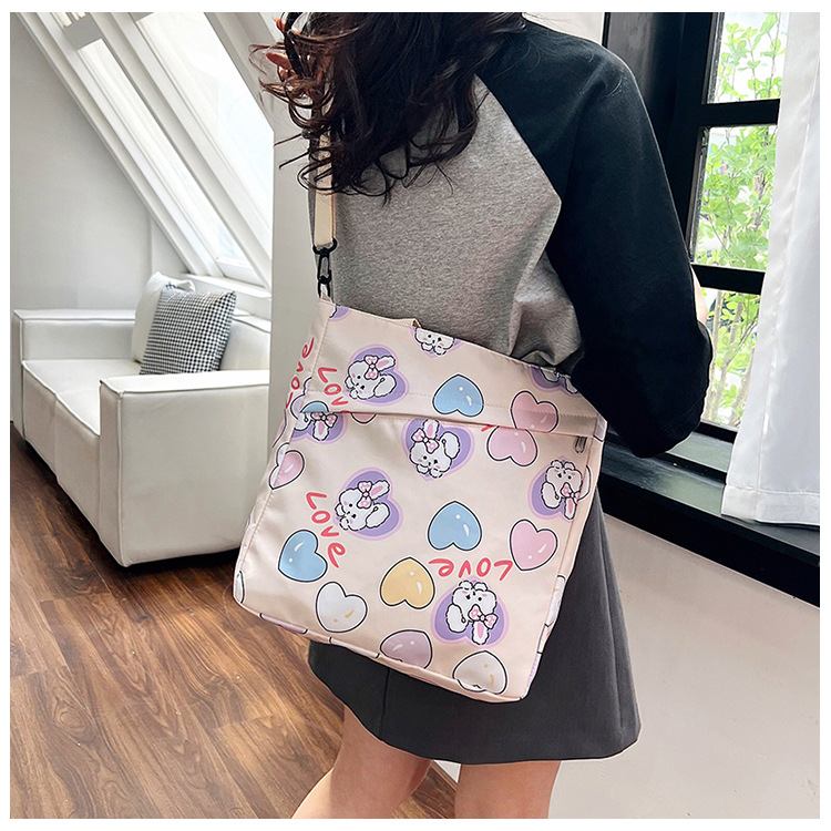 Large-capacity single-shoulder crossbody handbag, A4 for primary and secondary school students' after-school tutoring, cute cartoon interest class, super adorable crossbody bag undefined